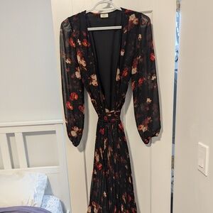 Wilfred pleated wrap dress